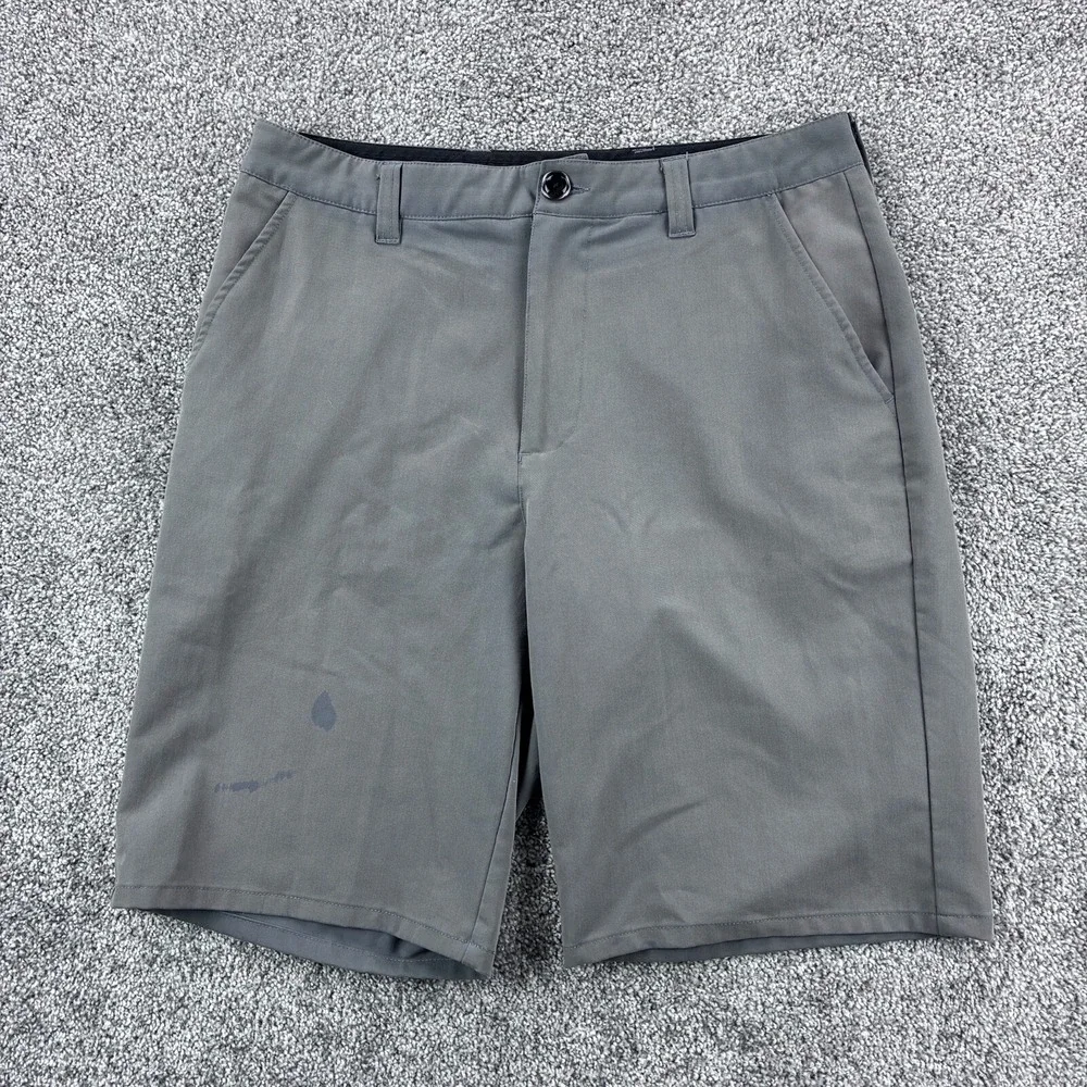 Travis Mathew Golf Shorts Mens 32 Gray Lightweight‎ Rayon Blend Golfing Khaki